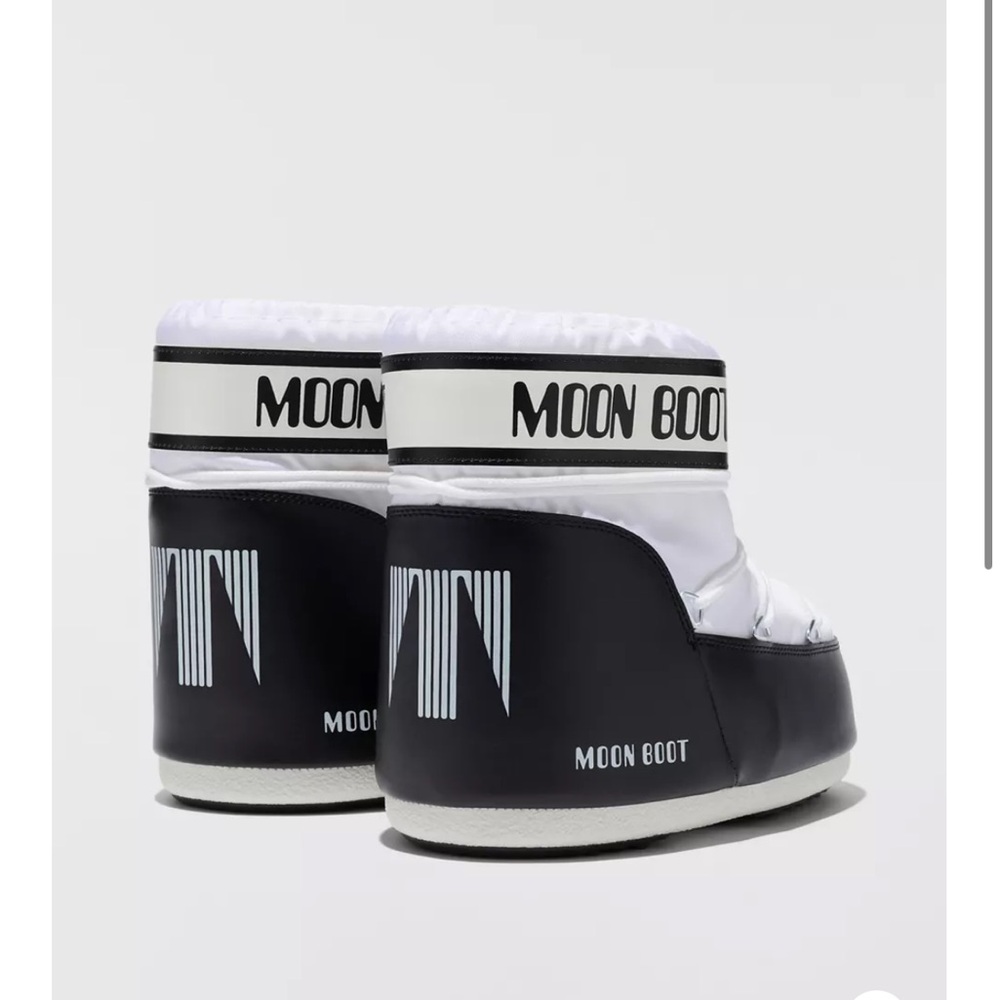 Moon Boot Classic Black and White Boots
